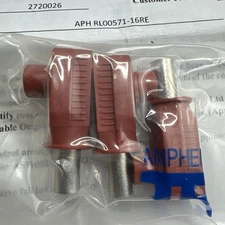 (3) Amphenol RL00571-16RE Heavy Duty Power Connectors 5.7MM RADLOCK