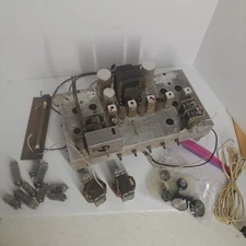 Tube Amplifier chassis w/ Tubes Transformers & dials, untested UNBRANDED Hobby