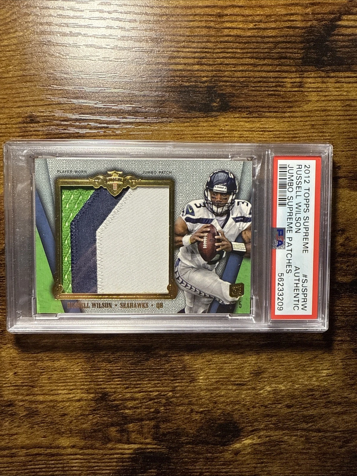 Russell Wilson Topps Supreme Jumbo Supreme Patches #SJSPRW Base