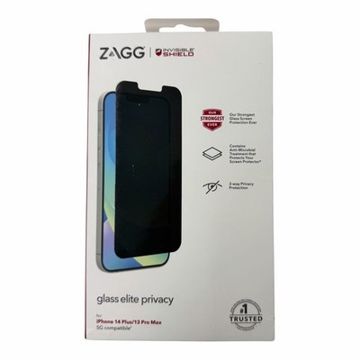 Zagg Privacy Tempered Glass Screen Protector iPhone 14 Plus & 13 Pro Max Sealed