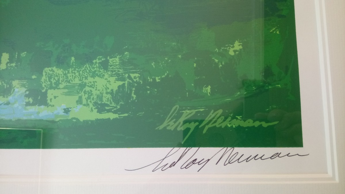 ち*6様 Leroy Neiman オーガスタ ゴルフ シルクスクリーン Leroy