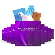 Personal Toilet Kit To Go   10 Pack Purple 
