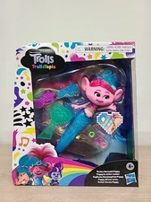 Trolls DreamWorks TrollsTopia Techno Mermaid Poppy Doll Tail Lights Up NEW