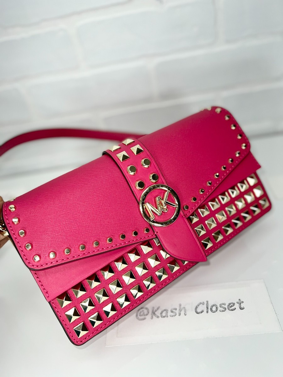 Michael Kors Greenwich Medium Studded Saffiano Leather