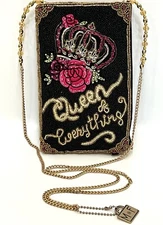 Mary Frances Queen Of Everything Beaded Crossbody Phone Bag NWT Clutch