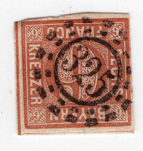 Bavaria Stamp with Omr Number 325 Munich Stamped (BA0631