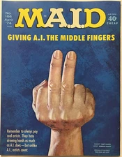 MAD MAGAZINE #41 FEB 2025 NEW MATERIAL AI MIDDLE FINGER