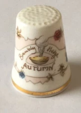 Brambly Nedge Autumn 1982 Thimble Vintage Souvenir Collectible