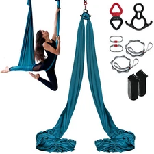 Aerial Silk Yoga Swing Set 8.7 Yards Hammock Trapeze Inversion Fly Green