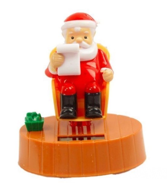 New Rocking Chair Santa Christmas Solar Powered SANTA ROCKS IN BRIGHT