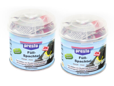 presto 2K Füll-Spachtel 600054 500g inkl. Härter Styrol Reduziert Füllspachtel