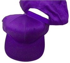1dz (12) BLANK PURPLE VINTAGE SNAPBACK HAT baseball cap old school prints A105CO