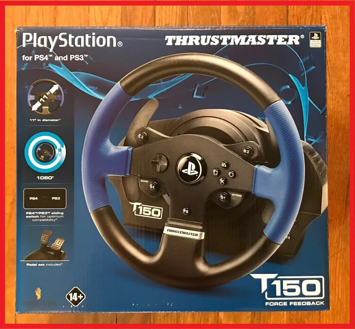 New Thrustmaster T150 RS Force Feedback Racing Wheel for PS 4, PlayStation  & PC