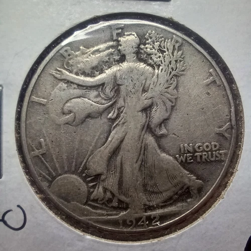 1942 P Liberty Walking Silver Half Dollar in Very Fine Condition. -#0325