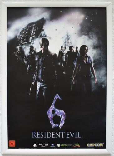 Resident Evil 6 RARE PS3 XBOX 360 42cm x 59cm Promotional Poster #3 - Afbeelding 1 van 2