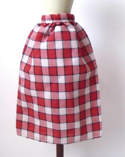 °° Barbie - Rock - Vintage - kariert - rot, weiß °° - Bild 1 von 3