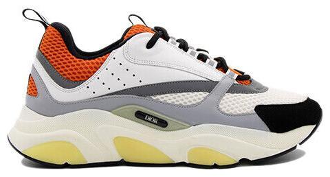 Dior B22 Reflective Orange White Grey Mens Mesh Trainer  display picture 3
