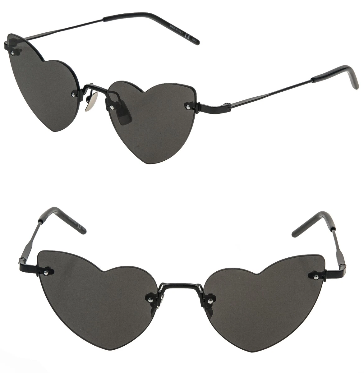 Preços baixos em Óculos de Sol Preto Saint Laurent Coração para
