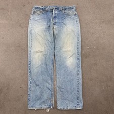 Vtg USA MADE Levi's 501 Jeans Mens 38X30 Blue Denim Straight Leg Fit 35x30