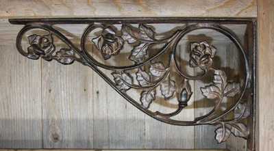 STONELEDGE INVESTMENTS 1-EXTRA LARGE ROSE Shelf Bracket,Garden Decor,Corner Corbels,Country Home Decor