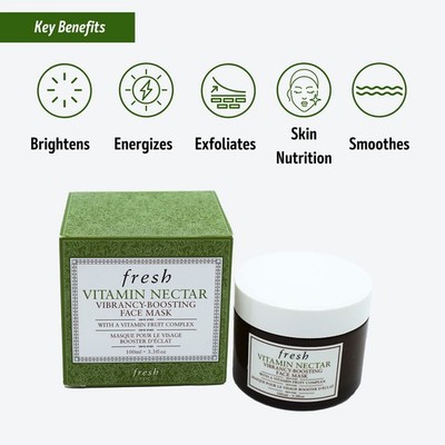 Fresh Vitamin Nectar Vibrancy-Boosting Face Mask 3.3 oz New in Box