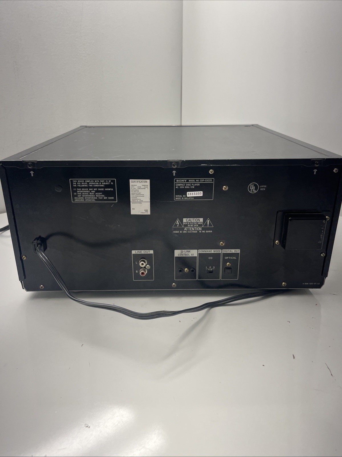 Sony 200 CD Compact Disc Multi Player Carousel Changer CDP-CX220 No Remote Works