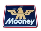 VINTAGE MOONEY PLANE PORCELAIN SIGN AIRCRAFT COMPANY M20 AIRPLANE HANGAR GAS OIL