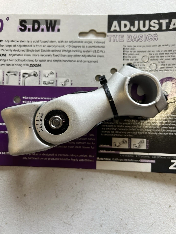 ZOOM S.D.W Adjustable STEM 1 1/8" threadless 25.4 100mm 0-50° - Image 2 of 4
