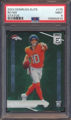 2024 PANINI DONRUSS ELITE BO NIX #175 STATUS GREEN ROOKIE 10/10 JERSEY # PSA 9!