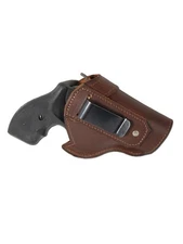 Barsony Brown Leather IWB Holster for 2, Snub Nose .38 .357 Revolvers