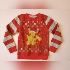Pok mon Pikachu Christmas sweater Size M