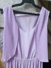 Women American Vintage Dress Lilac Chiffon 36