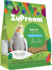 Natural Bird Food Pellets for Cockatiels, Lovebirds, Quakers, Small Conures  Lo