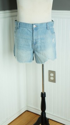 NEW Sugar and Jade size 18p girls junior shorts cut off blue NWT