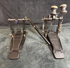 Dual Chain Double Bass Drum Pedals Black For Parts