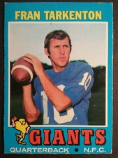 1971 TOPPS FOOTBALL #120 FRAN TARKENTON GIANTS VG-EX