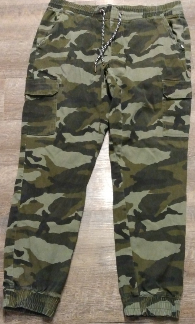 Ecko Unltd. Pants Mens XL Green Military Camo Jogger Gorpcore Streetwear Cargo