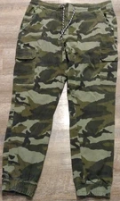 Ecko Unltd. Pants Mens XL Green Military Camo Jogger Gorpcore Streetwear Cargo