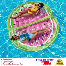 2 Person Inflatable Pool Float Lounger w/ Cup Holder Lake