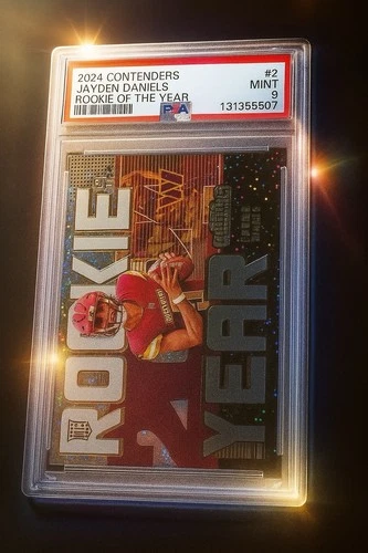 2024 Contenders Jayden Daniels Rookie of the Year PSA 9 Mint RC Commanders
