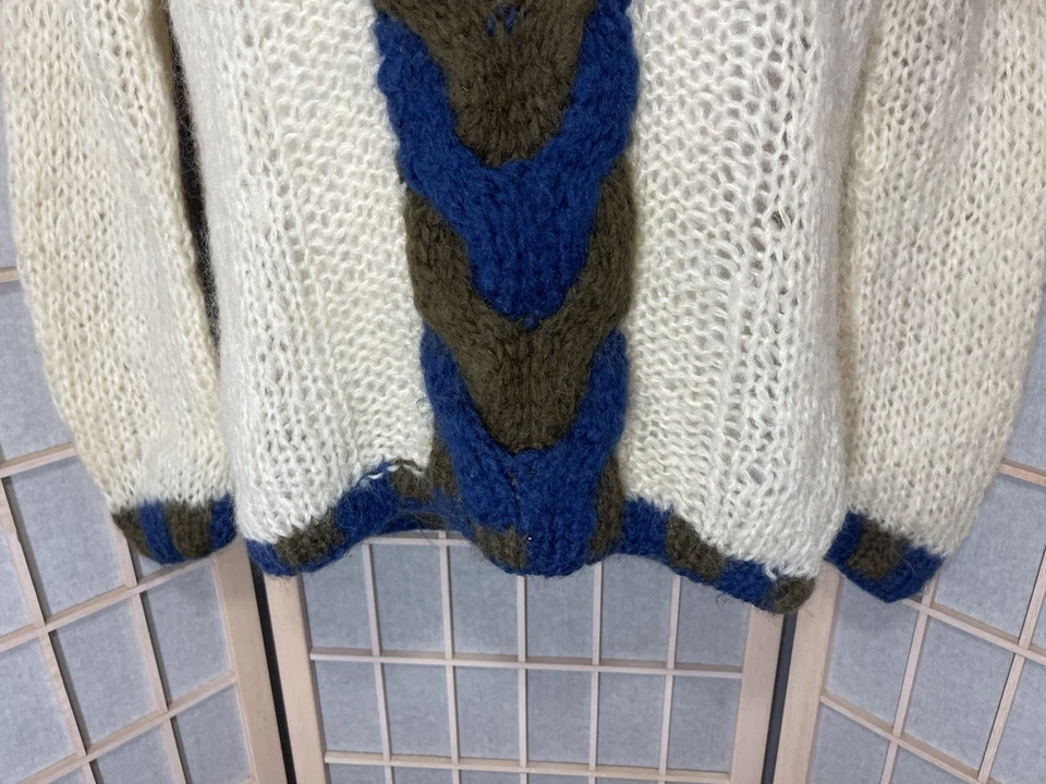 Vintage 60s Sportmaker Maidenform Hand Knit Italy Wool Mohair Cable Knit Sweater - Image 4 of 4