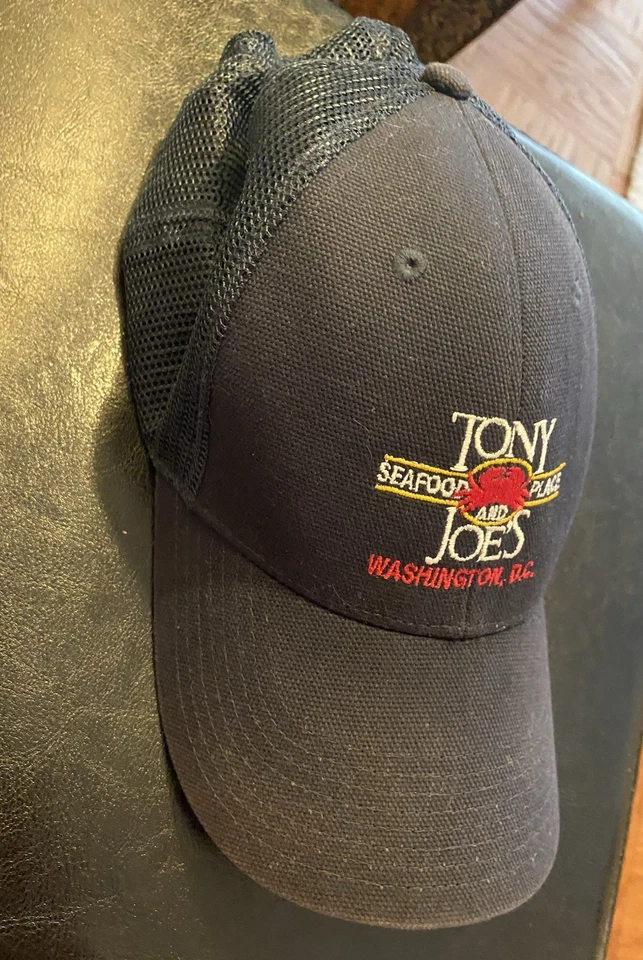 Tony And Joe's Wash DC Waterfront Restaurant Logo Sombrero/Gorra • Azul Marino - Ajustable - Foto 3 de 4