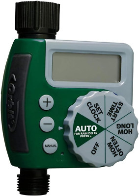 62061Z Single-Outlet Hose Watering Timer, 1 Outlet, Green