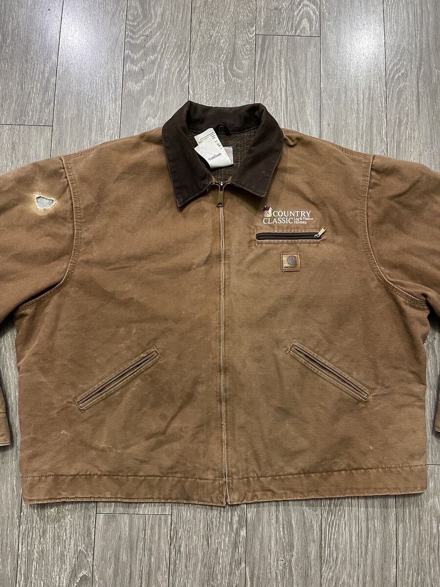 VTG CARHARTT J97 BRN Blanket Lined Detroit Jacket Mens Sz VTG CARHARTT J97 BRN Blanket Lined Detroit Jacket Mens Sz