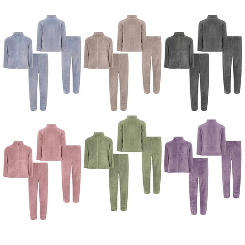 Kids Nightwear Clothes Set Pajama Set Long Sleeve Sleepwear Winter Homewear - Picture 6 of 84