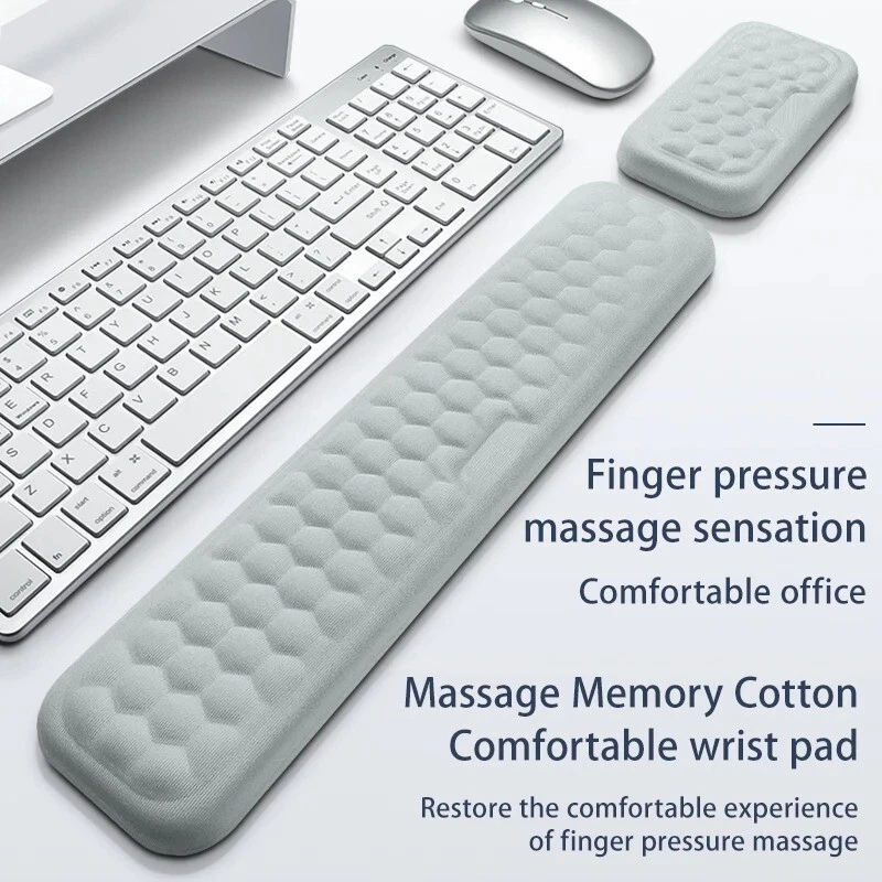Keyboard & Mouse Wrist Rest Pad Set-Gel Support Cushion with Memory Foam Comfort - Image 4 of 4