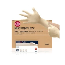 Microflex 10-754 Daily Defense Disposable Latex Gloves for Cleaning, Food Pre...