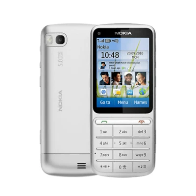 NOKIA C3-01 SILVER UNLOCKED PHONE - BLUETOOTH - 5MP CAMERA - 3G - WIFI - Image 1 of 2