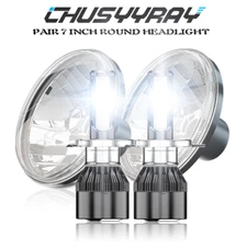 For Chevy Chevelle 1971-1973 7" Inch LED Headlights Round Hi/Lo Sealed Beam