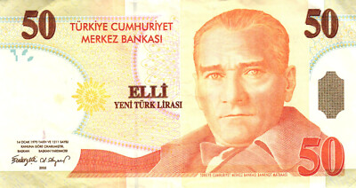05 Turkey / Türkei P220 50 Lirasi 2005 Serie E09